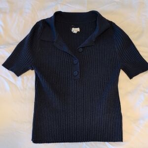 Aerie Midnight Blue V-Neck Sweater